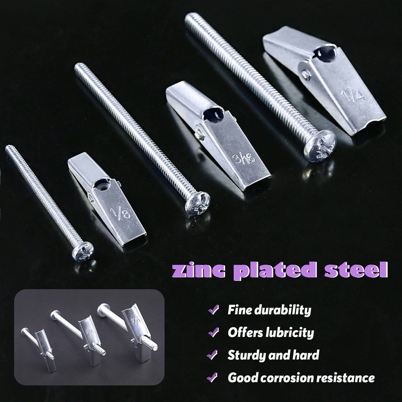 Swpeet Toggle Bolt and Wing Nut Kit for Hanging Heavy