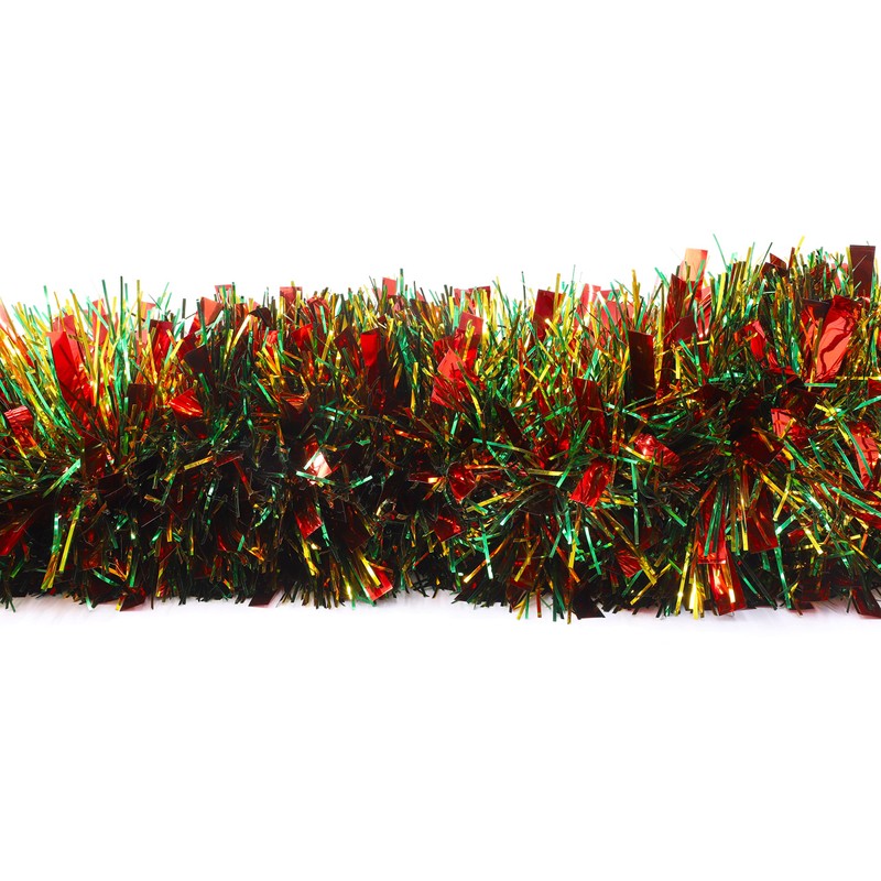 Christmas Concepts® Red/Green/Gold Chunky/Fine Christmas Tinsel - 4 Metre -