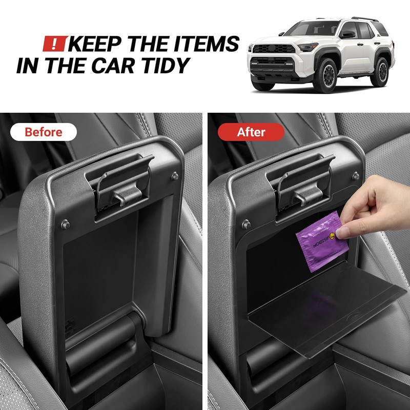 Hellet 2PCS Center Console Organizer Compatible with Toyota 2025 2026