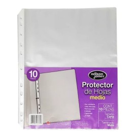 Wilson Jones Protector De Hojas Medio Wilson Jones Tamaño Carta 10 Piezas