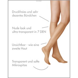 KUNERT Women's 15 DEN Knee-High Socks - Beige - 35
