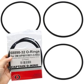 Captain O-Ring - 68898-32 - Juntas tóricas de repuesto para filtros de agua de la serie 3M AP801, AP801-C, AP802, KemFlo 5000 y 10.000 (paquete de 3)