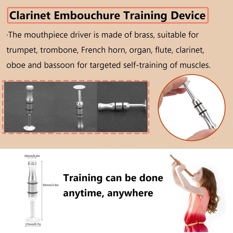 Approach Training Device, Brass Approach Trainer for Trumpet, Trombone, French