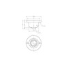 Acer Tech Plain Bear Waste Drain with Hole for cutting