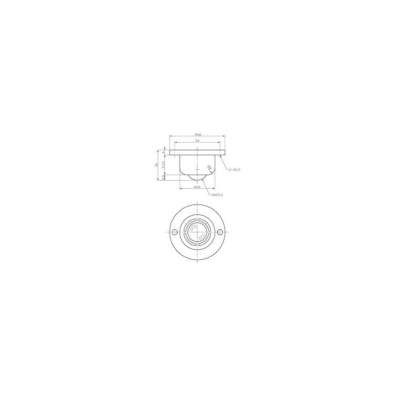 Acer Tech Plain Bear Waste Drain with Hole for cutting
