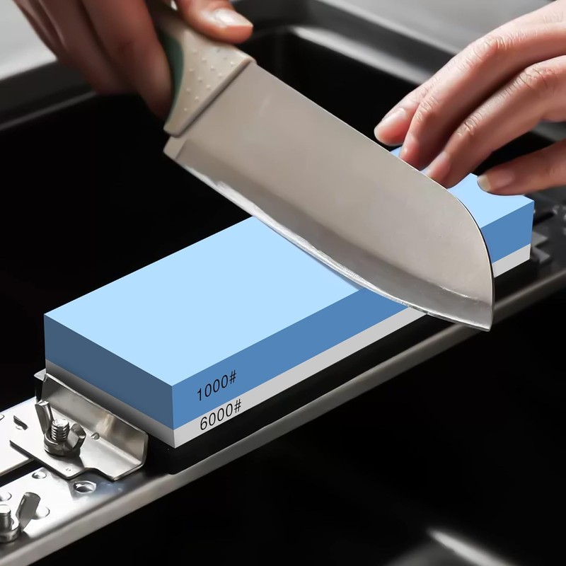 Premium Whetstone Knife Sharpening Stone Kit,2 Side Grit 1000/6000 Whetstone