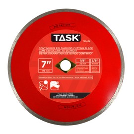 Task Tools T27434 7-Inch SVS Series Continuous Rim Diamond Saw Blade, Wet/Dry Cut, 5/8-7/8-Inch Arbor