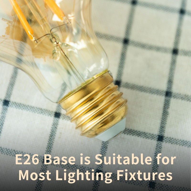 12Pack 2200k Led Light Bulb, Vintage A19 Edison Bulbs, Dimmable