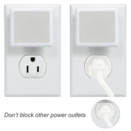 LOHAS LED Night Light Plug in, Dusk to Dawn Sensor Small Wall Light, 5000K Daylight Bright Nightlight Plug into Wall, 0.3W Auto-On/Off Ultra Slim, for Bedroom, Kids, Bathroom, Kitchen, Hallway, 6 Pack