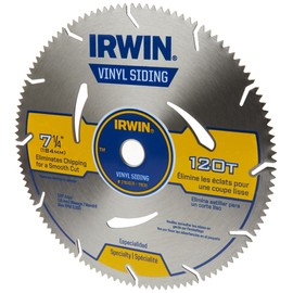 IRWIN Tools MARATHON Vinyl Siding Corded Circular Saw Blade, 7 1/4-inch, 120T (11830)
