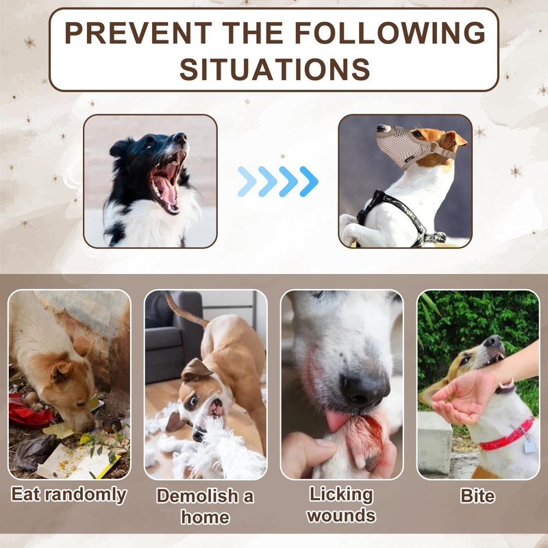 Muzzle for Large Middle Small Sized Dog, Breathable Dog Muzzle