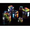 YOKIOU RGB Cube Prism, 15/18/20mm Dispersion Prism Optical Glass X-Cube