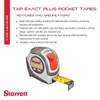 Starrett Exact Plus Retractable Imperial/Metric Pocket Tape Measure with Nylon