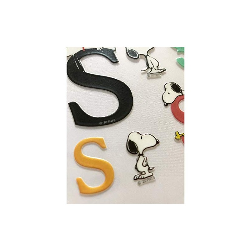 Snoopy [Heat Resistant Water Resistant Initial Sticker] Decoration Sticker/Alpha Belt