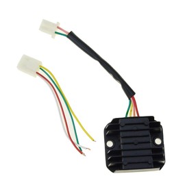 WOOSTAR 4 Wire 12V Voltage Regulator Rectifier Replacement for GY6 50cc 150cc Lifan 125cc Scooter Moped JCL NST Taotao ATV（Female Plug）