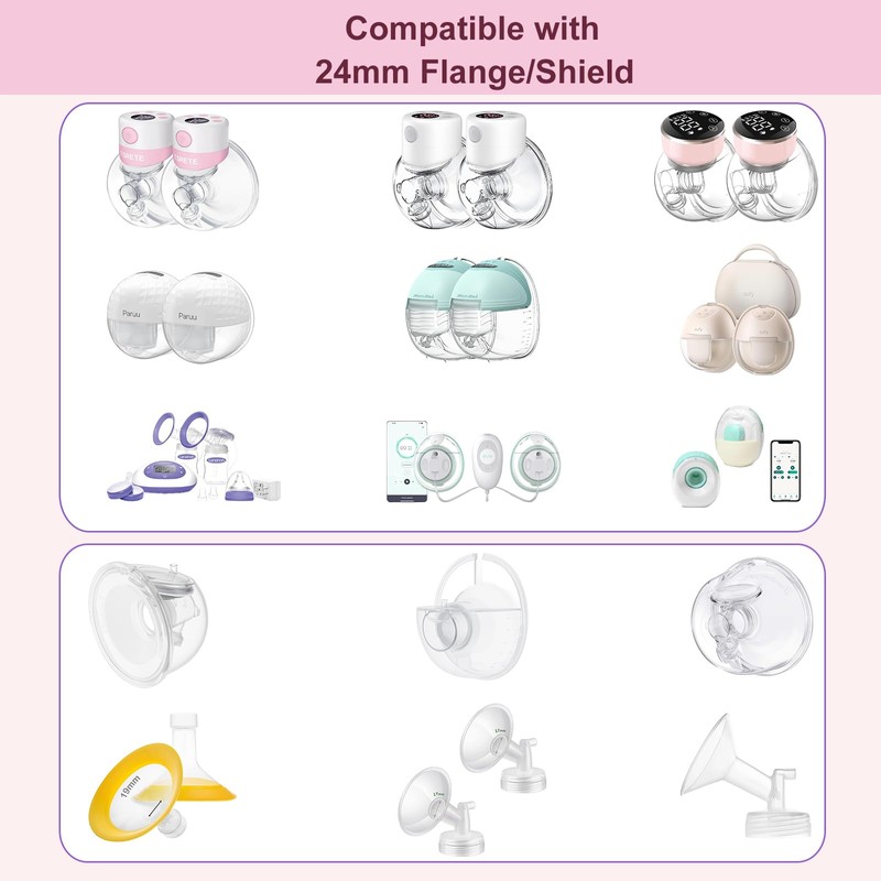 Flange Insert 15/17mm 8PCS Compatible with 24mm Flange/Shield of Most