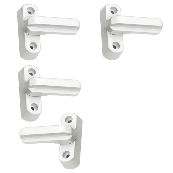 4 Pack Sash Window Locks, Heavy Duty Door Jammer for