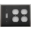 Oil Rubbed Bronze 3 Gang Wall Plate - 1 Toggle