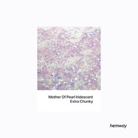 Hemway Premium Glitter Shakers - Mother of Pearl Iridescent | Extra Chunky Metallic Flake for Resin & Epoxy Crafts | Craft Supplies for Tumblers, Festival, Face, Body, Eye & Nail Art | 130 g (2 Pack)