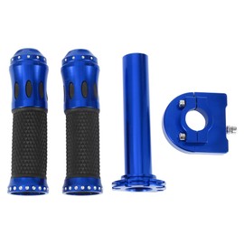 X AUTOHAUX 7/8" 22mm 15/16" 24mm Motorcycle Hand Grips Cover Kit Non Slip Aluminum Alloy Handlebar Cover for Motorcycle Scooter Bicycle ATV Blue 1 Set