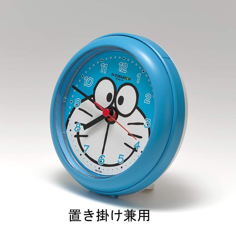 RHYTHM 4KG716DR04 Doraemon Wall Clock, Table Clock, Moisture-Resistant for Use
