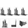 4pcs Bookends Black Architectural Style Decorative Non Slip Metal Desktop