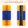 KUNBEIEN 2PCS Livestock Scratch Brushes, Horse Scratcher Massage Brush Kit,