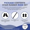 Solid Brass Stair Rods for Carpet Runners Set of 1,