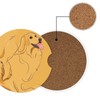 Buyidec Cartoon Golden Retriever Dog Absorbent Car Coasters 2 Pack