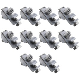 OTOTEC 10Pcs Solar Panel Erdung Klemme Solar Schiene Ende Klemme Adapter Erdung Klemmen Zubehör für Solar Montagesystem Dächer Böden Carports