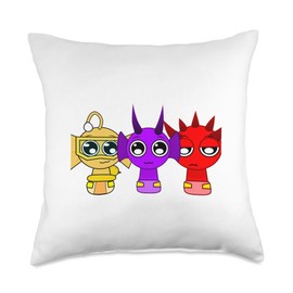 Baby Bailey Durple Raddy from Sprunky! | Funbot Jevin Simon Throw Pillow