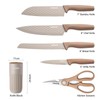 GOODA Kitchen Knife Set With Block,6-Piece Professional Chef Cooking Knives