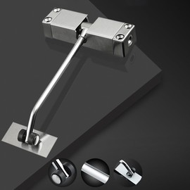 DOITOOL 1pc Door Closer Door Self Closer Door Closing Controller Door gate Closer Door Closing Mechanism Safety Slow Door Gate Closer for Home Hinge Spring Aluminum Alloy