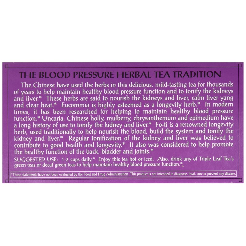 Triple Leaf, Tea Bags, Blood Pressure, 1.06 oz, 20 ct