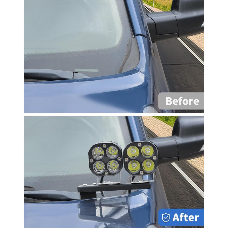 DSWSQ Ditch Hood Hinge Light Brackets for 2024 2023 2022