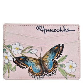 Anuschka Women's Credit Card Case Card Holder, Butterfly Melody, Vintage