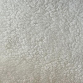 Solid Ivory Sherpa Fleece Fabric by The Yard