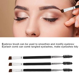 Cepillo de cejas - 4pcs Profesional Cabello Cosmético Cepillo de doble cabeza Pestañas Peine Herramienta de maquillaje