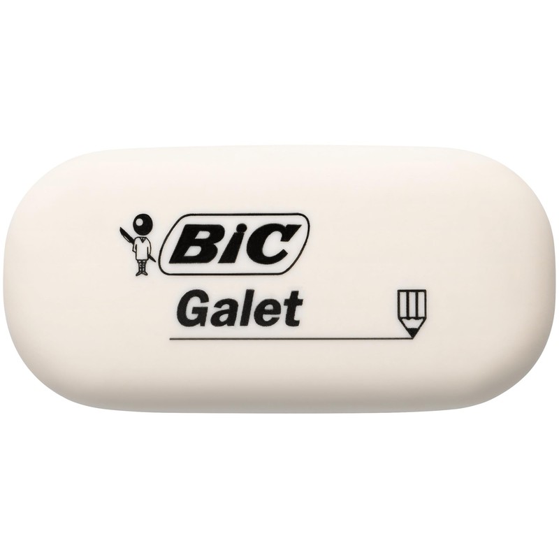 BIC Radierer Galet aus synthetischem Kautschuk, 58 x 28 x