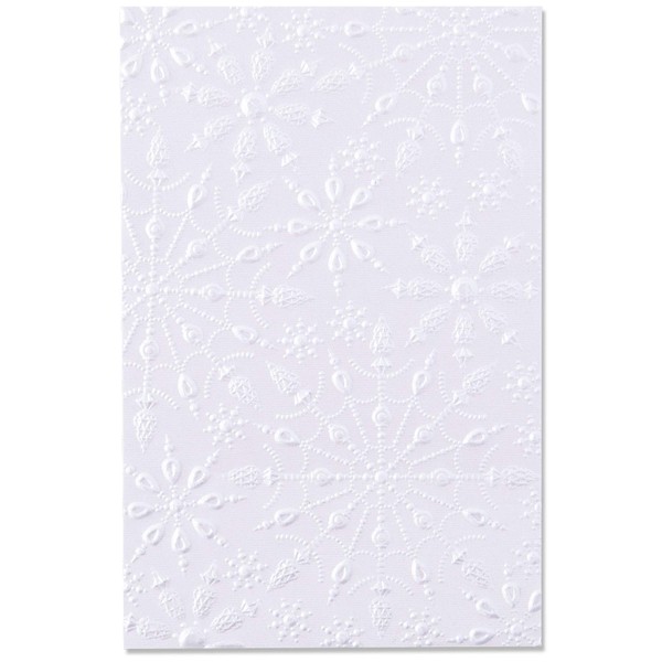 Sizzix 3-D Textured Impressions Embossing Folder 664489 Jewelled Snowflakes by Kath Breen