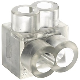 Burndy BIT4 Unitap Clear Insulated Multiple Tap Connector, #14 - #4 AWG/kcmil Wire Range, 1.16" Width, 1.16" Length, 1.25" Height