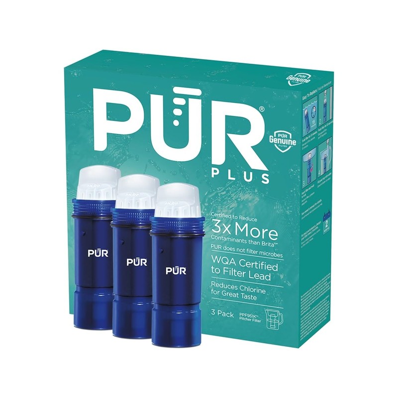 PUR PLUS Lead Reducing Water Pitcher and Dispenser Replacement Filter,