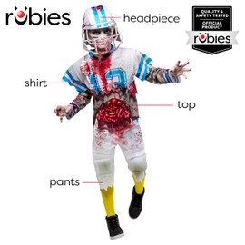 Rubies Zombie Football Player Costume for Kids, Boy's Small