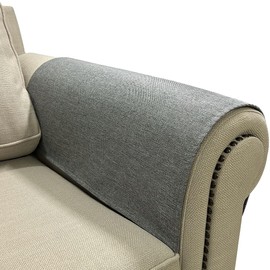 NOYOURS Couch Arm Covers, Anti-Slip Sofa Armrest Cover for Recliner, 2pc Washable Sofa Arm Covers, Dogs Cats Pet Scratch Proof Couch Arm Protectors, Grey, 24x28inch