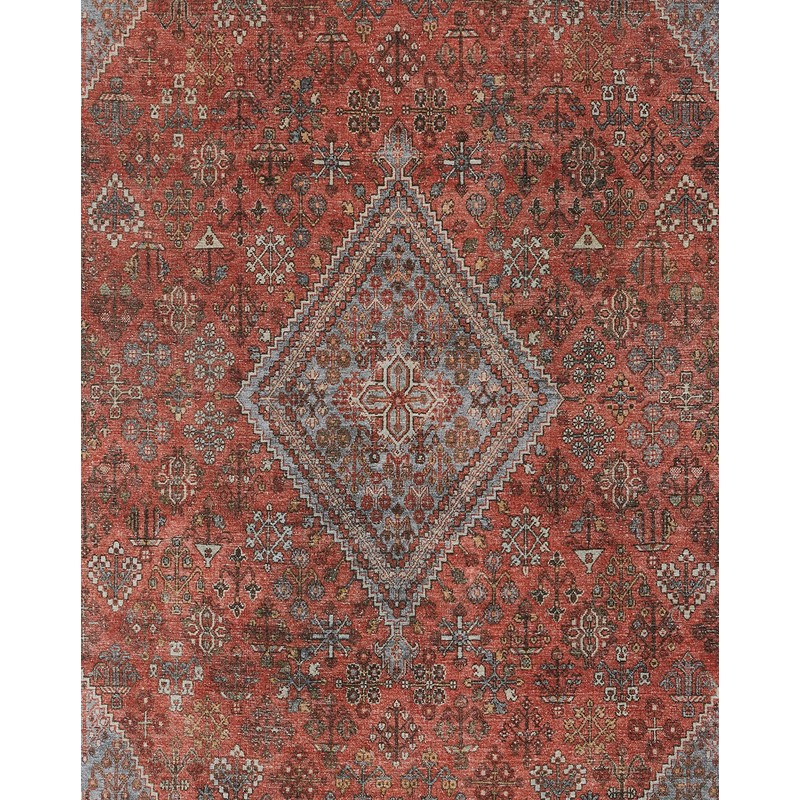 Momeni Afshar Polyester Area Rug, Copper, 3' X 5'