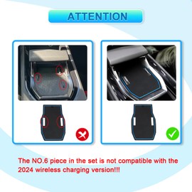 CDEFG Compatible with Renault Austral E-Tech Hybrid 2022 2023 2024, Rubber Mats Centre Console Non-Slip Mats Non-Slip Cup Holder Rubber Mat Armrest Austral E Tech 2024 Accessories (Black)