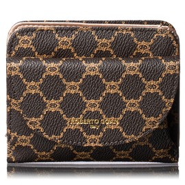 JIL GORDON Women's Mini Wallet, Box Type, Coin Purse Included, Bifold Wallet, Bifold Wallet, Compact, Simple Packaging, Gold