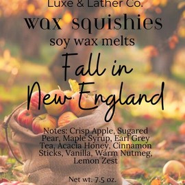 Wax Squishies - 7.5 oz Variety of Scents! Squeeze Wax, Squeezable Wax Melts home fragrance amazing scents:_Fall in New England 