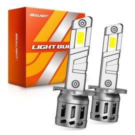 SEALIGHT S1-Pro H1 Fog & Light Bulbs, 30000LM 6500K White H1 Lights, 1600FT Beam, IP67 Waterproof with Fan, 2-Pack for ATV/SUV