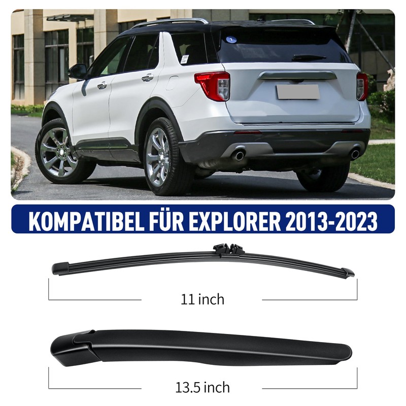 Wifko Rear Windscreen Wiper Compatible with Ford Explorer 2013-2023, Rear